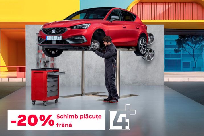SEAT Service 4+: Îngrijește-ți mașina SEAT cu piese originale și economisește inteligent.